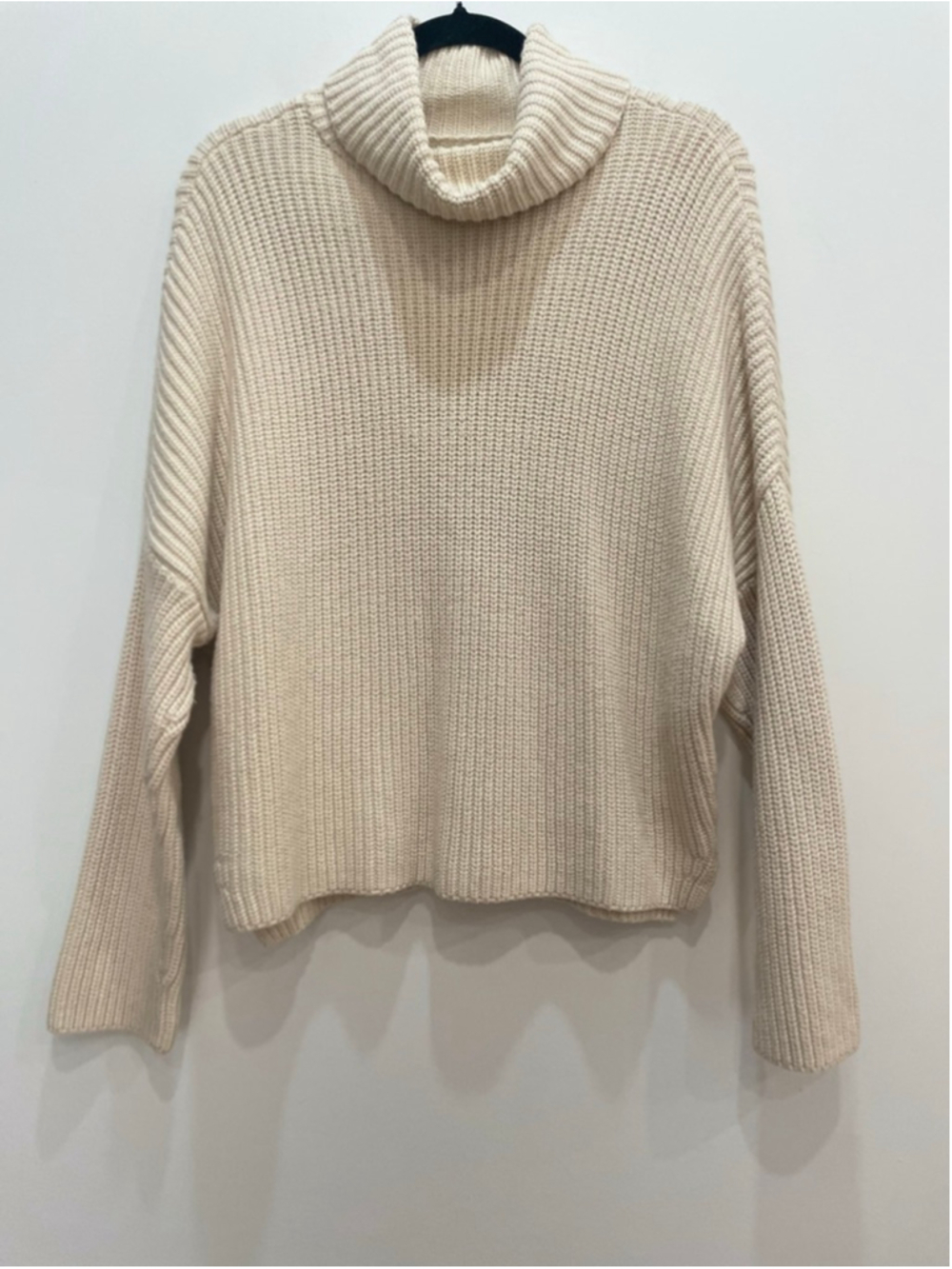 Abercrombie & Fitch Ribbed Cowl Neck Chunky Knit Cotton Sweater XL Old Money